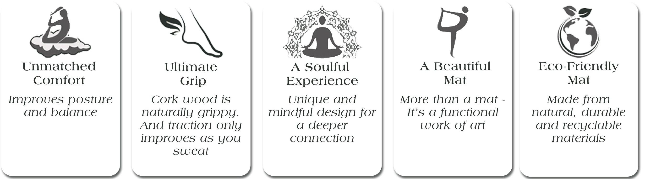 ZenMotion yoga mats: unmatched comfort, absolute grip, soulful experience, elegant design and eco-friendly materials.