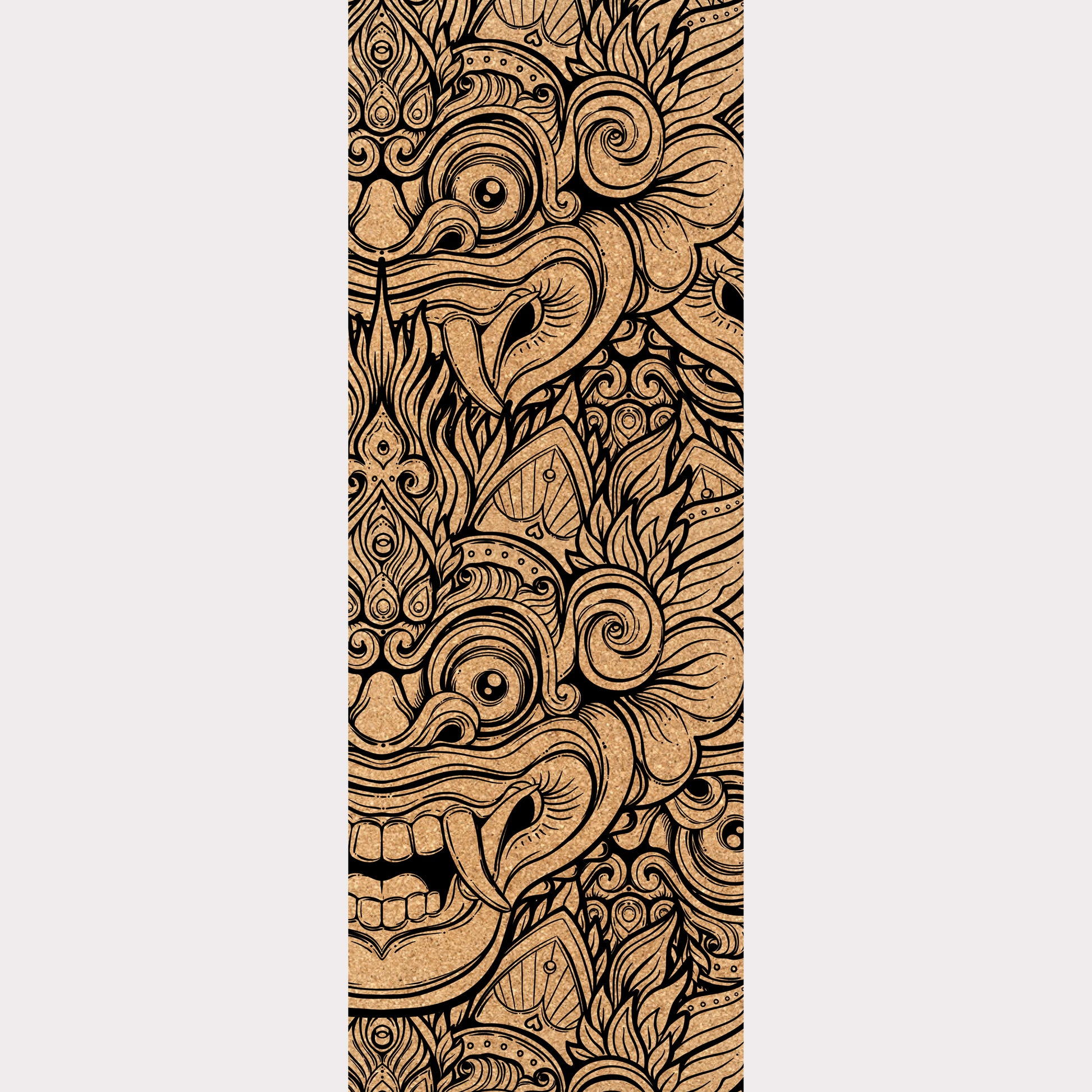 Design du tapis de yoga en liège Barong de ZenMotion. Créature mythologique balinaise. Symbole de protection et d’harmonie, Barong vous guide vers une pratique enracinée dans la tradition spirituelle et culturelle. Le liège naturel offre une adhérence ultime et une surface douce, idéale pour des séances de Hatha ou de Kundalini yoga. Éco-responsable et élégant, ce tapis transforme chaque mouvement en une célébration de l’équilibre et de la force intérieure. Laissez Barong vous protéger.